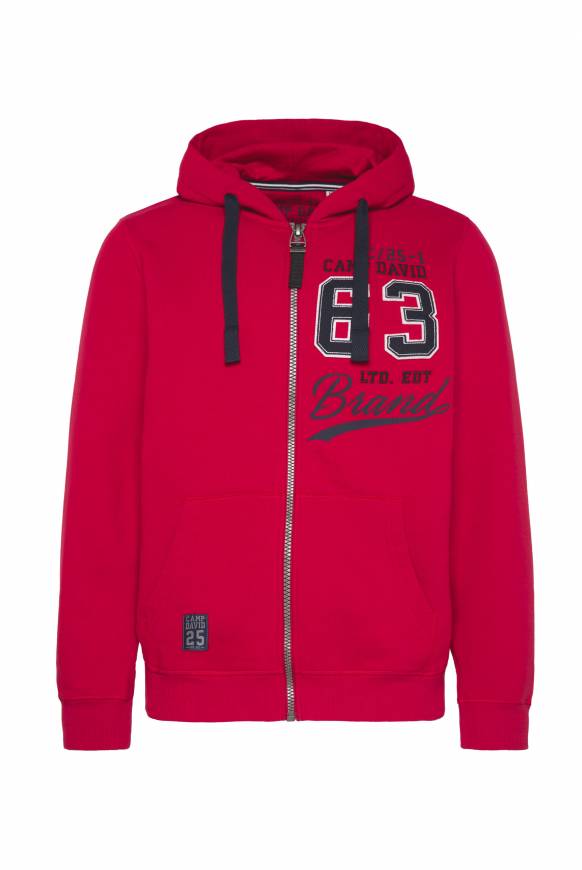 Soccx Kapuzensweatjacke mit Retro-Artwork royal red Kauf eins, bekomm eins gratis