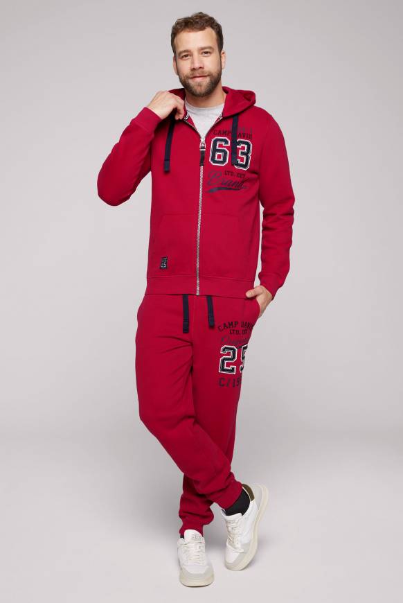 Soccx Kapuzensweatjacke mit Retro-Artwork royal red Kauf eins, bekomm eins gratis
