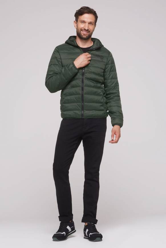Soccx Leichte Steppjacke mit Kapuze khale green Kostenlose Rückgabe