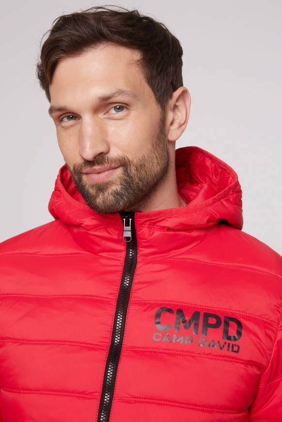 Soccx Leichte Steppjacke mit Kapuze royal red Begrenzte Freigabe