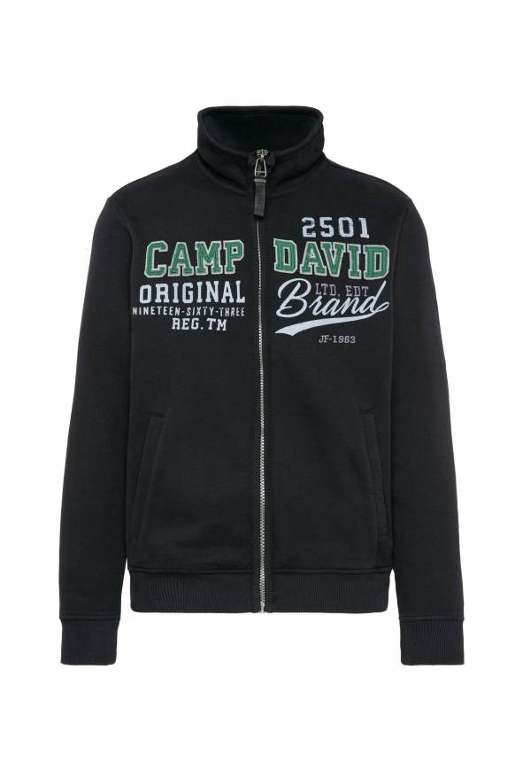 Soccx Sweatjacke mit Artwork im Retro-Style black Nur für heute