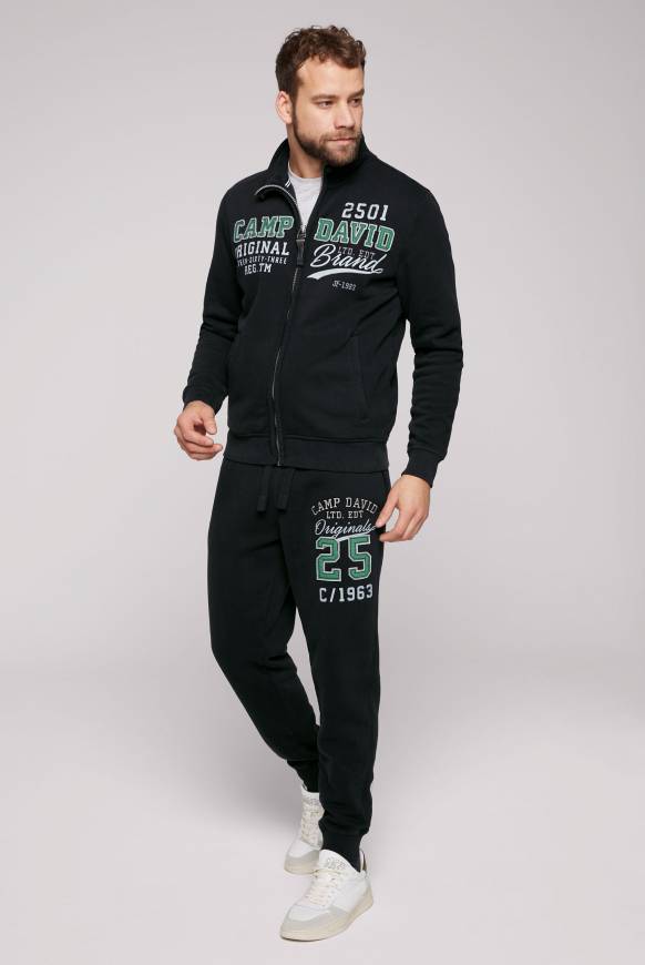 Soccx Sweatjacke mit Artwork im Retro-Style black Nur für heute