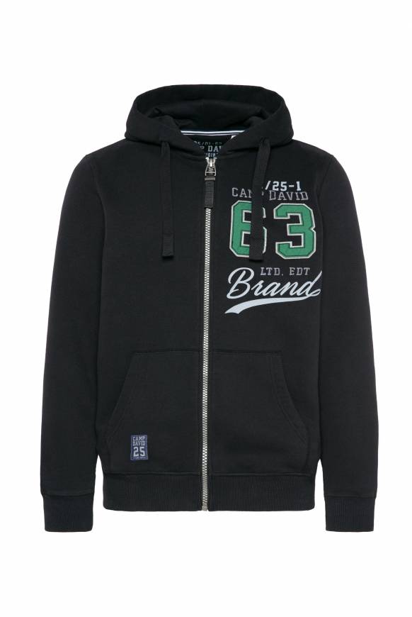 Soccx Kapuzensweatjacke mit Retro-Artwork black Bis zu 55% Rabatt
