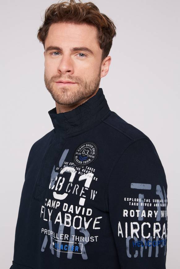 Soccx Troyer-Sweatshirt mit Artworks blue navy Black Friday Preise