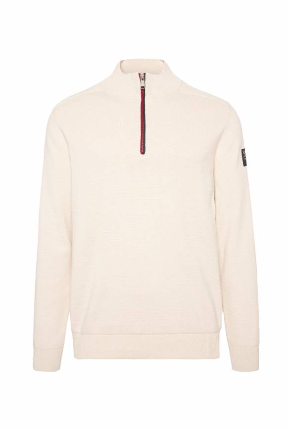 Soccx Troyer-Pullover mit Zipper-Detail ecru Outlet