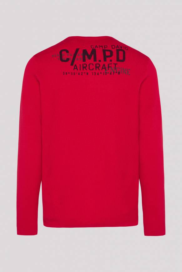 Soccx Henley-Pullover Stone Washed flight red Verkauf
