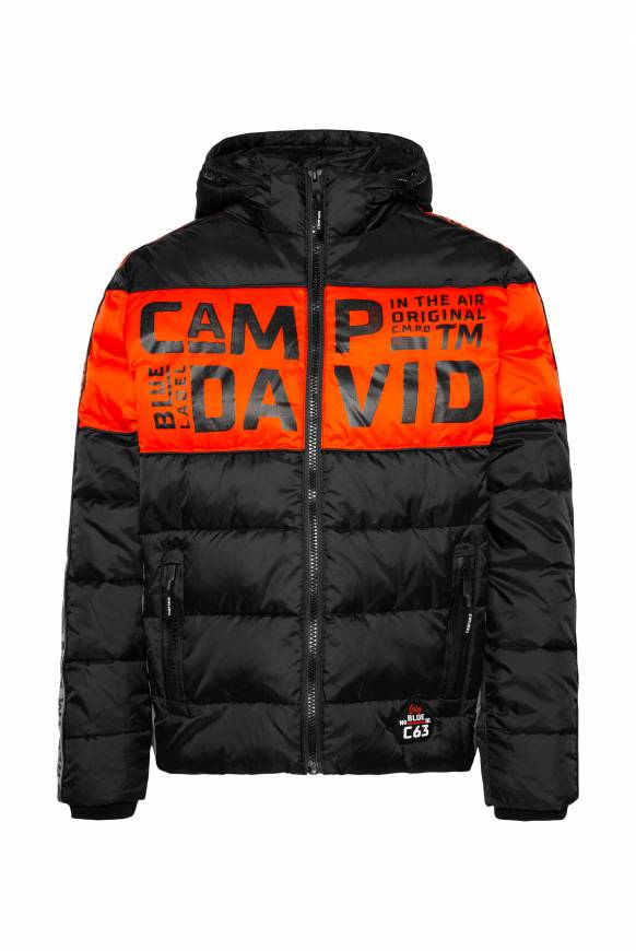 Soccx Winterjacke mit Colour-Blocking und Logo-Design black im Angebot