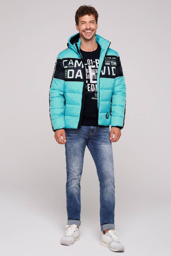 Soccx Winterjacke mit Colour-Blocking und Logo-Design new aqua Günstiger Verkauf
