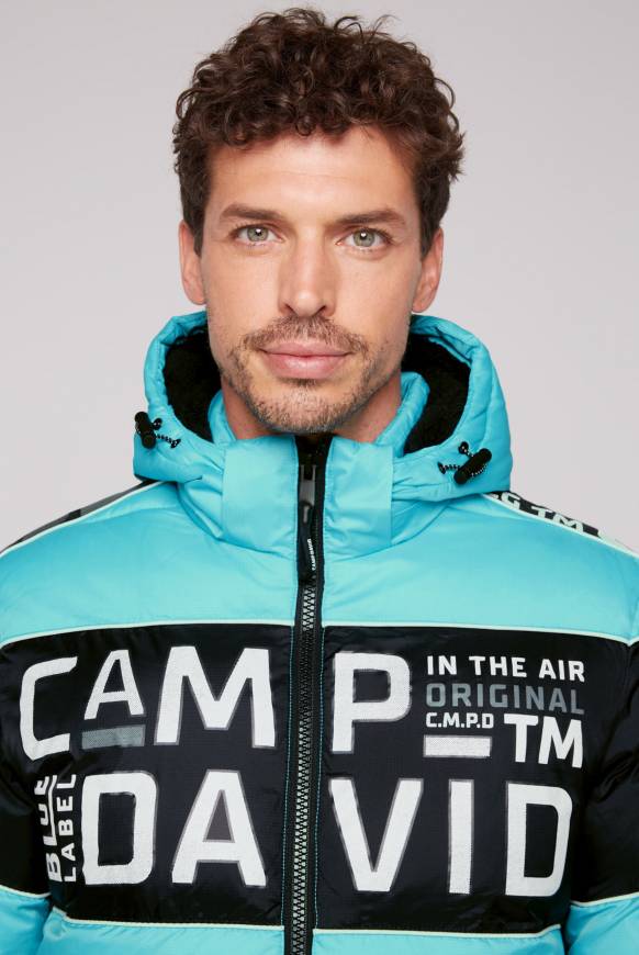Soccx Winterjacke mit Colour-Blocking und Logo-Design new aqua Günstiger Verkauf