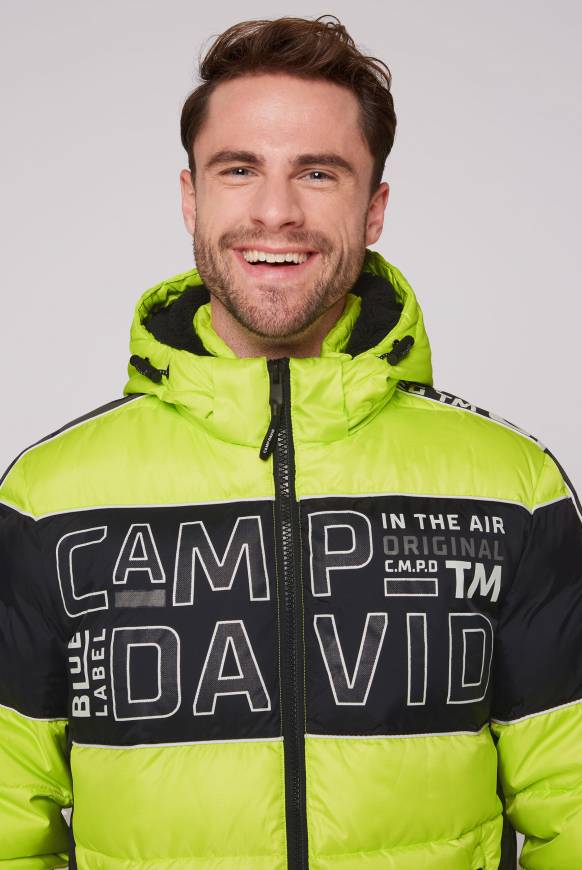 Soccx Winterjacke mit Colour-Blocking und Logo-Design neon kiwi Fabrikverkauf