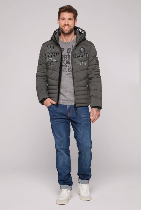 Soccx Winterjacke mit Kapuze im Ski-Design dark anthra Blitzverkäufe