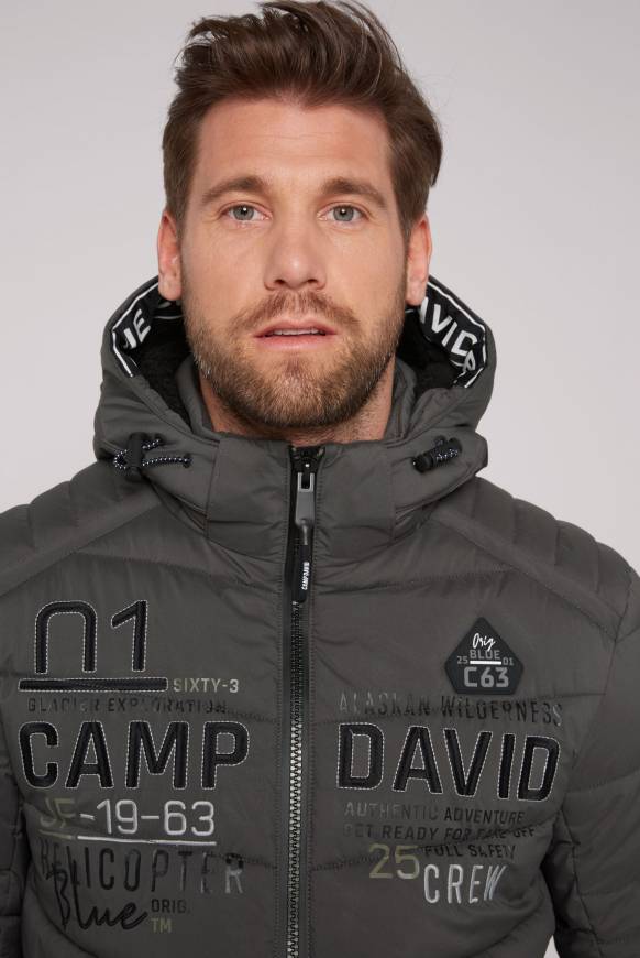 Soccx Winterjacke mit Kapuze im Ski-Design dark anthra Blitzverkäufe