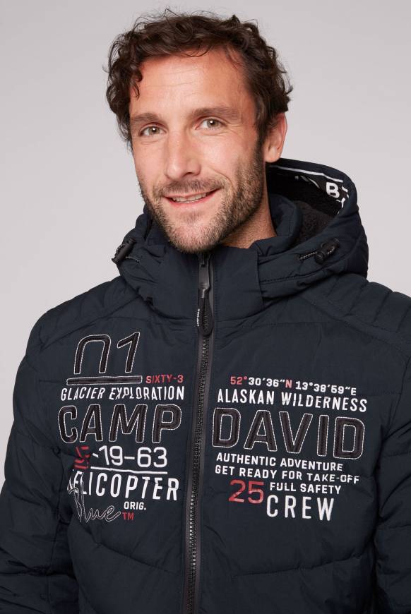 Soccx Winterjacke mit Kapuze im Ski-Design blue navy Rabatt