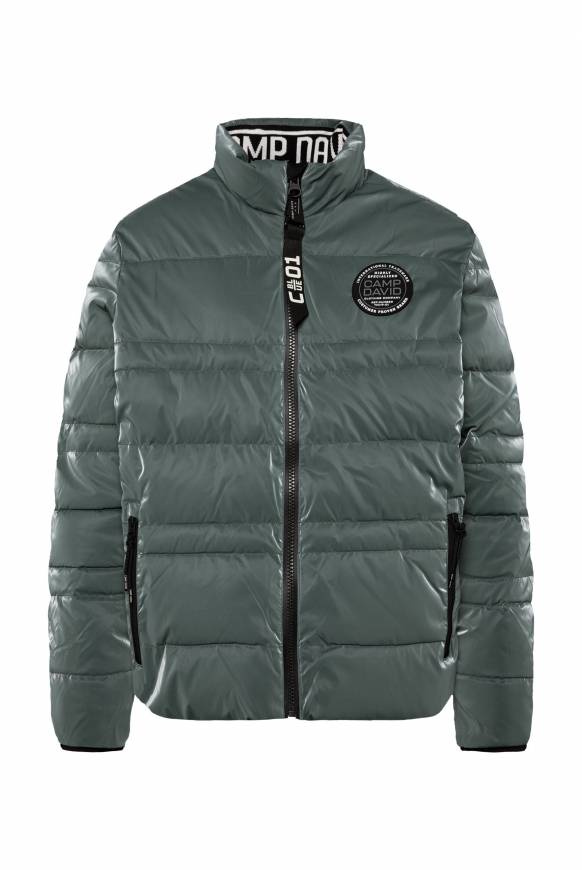 Soccx Steppjacke mit Coating und Zip-Anhänger khale green Günstig kaufen