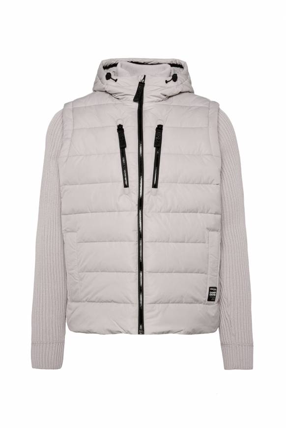 Soccx 2-in-1 Steppweste mit abtrennbaren Ärmeln light grey Versandkostenfrei