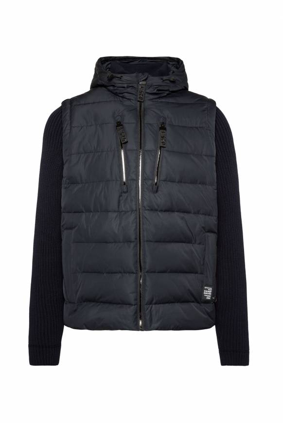 Soccx 2-in-1 Steppweste mit abtrennbaren Ärmeln blue navy Großer Ausverkauf