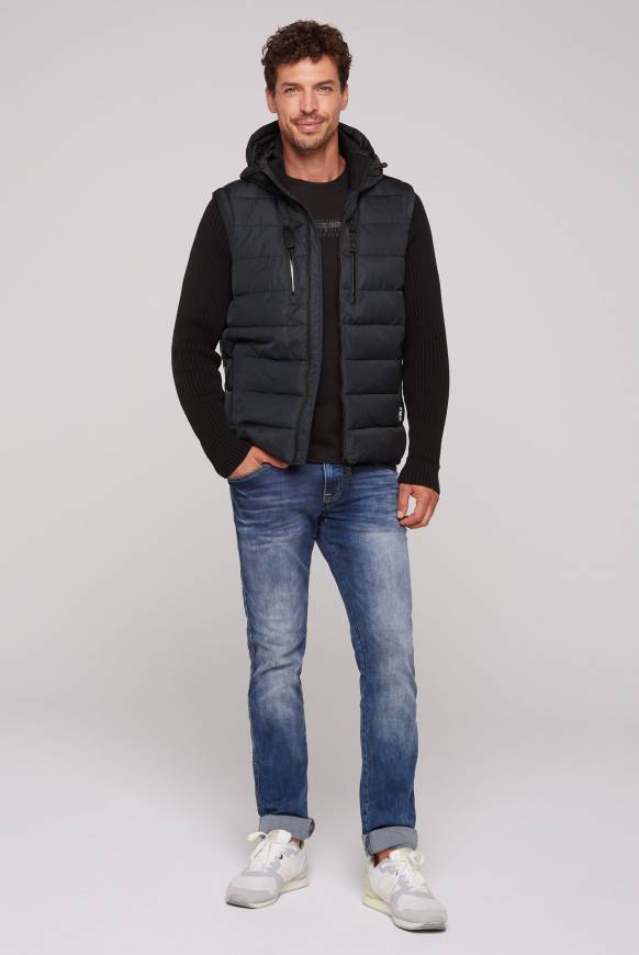 Soccx 2-in-1 Steppweste mit abtrennbaren Ärmeln blue navy Großer Ausverkauf