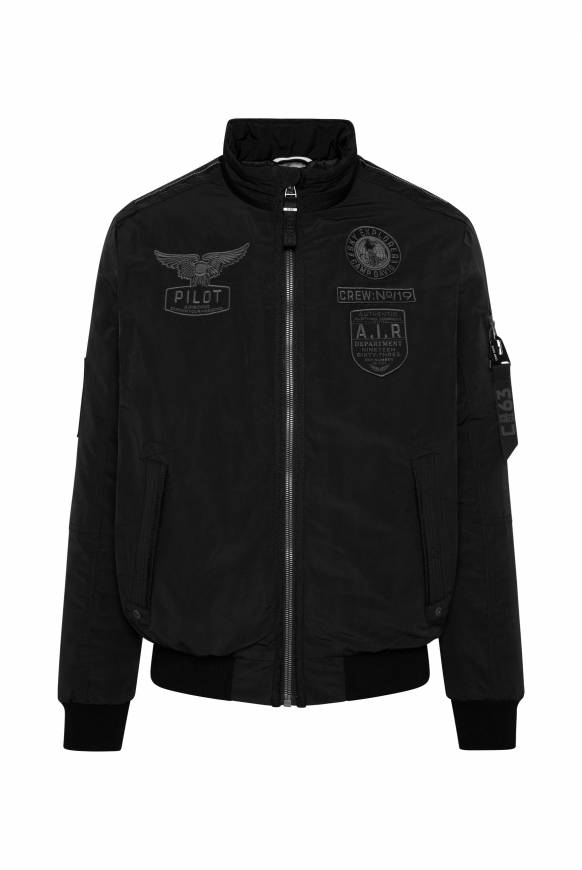 Soccx Wattierter Fliegerblouson mit Patches black Flash Sale