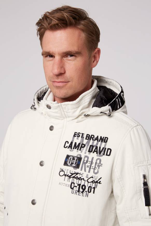 Soccx Winterblouson mit abtrennbarer Kapuze und Artworks kitt Saisonschlussverkauf