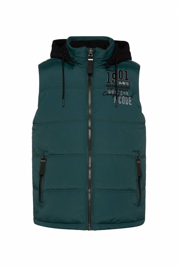 Soccx Outdoorweste mit abtrennbarer Sweatkapuze deep green Black Friday
