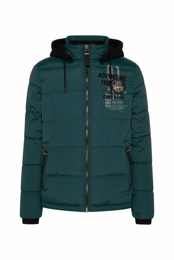 Soccx Strukturierte Steppjacke mit abtrennbarer Sweatkapuze deep green Cyber Monday