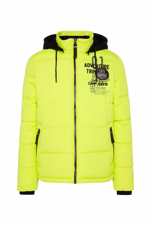 Soccx Strukturierte Steppjacke mit abtrennbarer Sweatkapuze neon kiwi Weihnachtsangebot