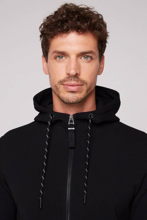 Soccx Sweatjacke aus Interlock mit Kapuze blue navy Osterangebot