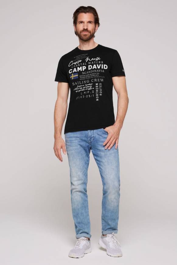 Soccx T-Shirt mit Print Artwork black Lagerräumung