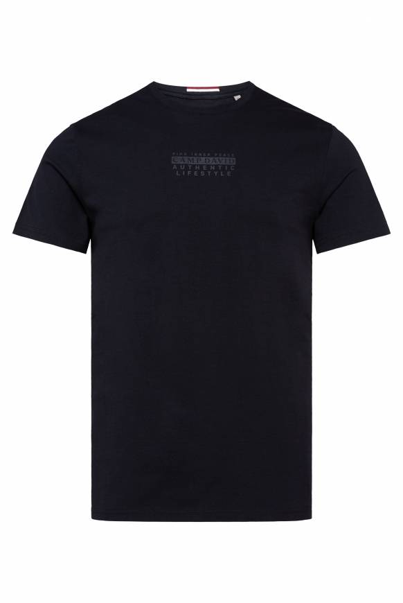 Soccx T-Shirt Rundhals mit Logo Print blue navy Heißer Verkauf