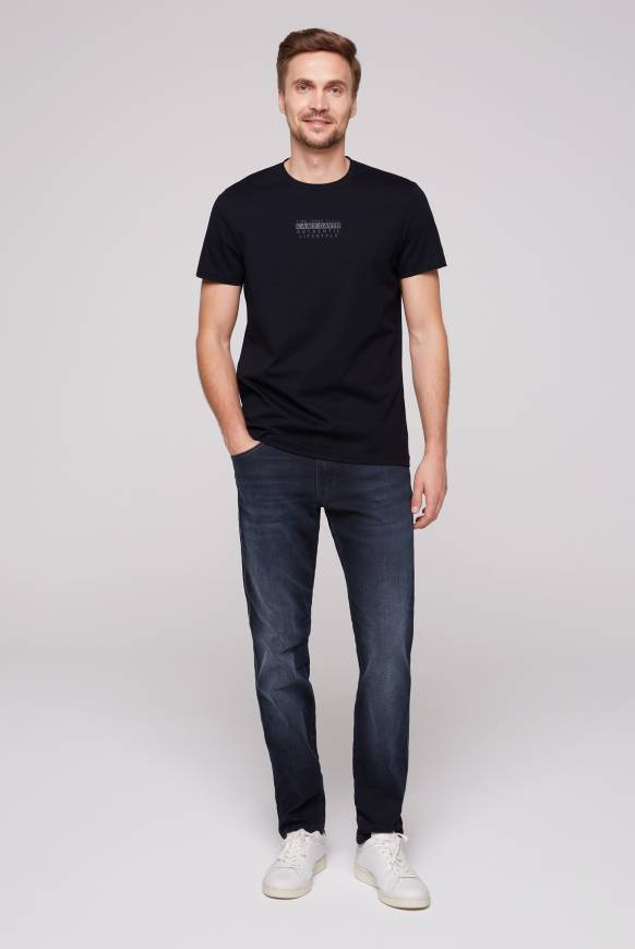 Soccx T-Shirt Rundhals mit Logo Print blue navy Heißer Verkauf