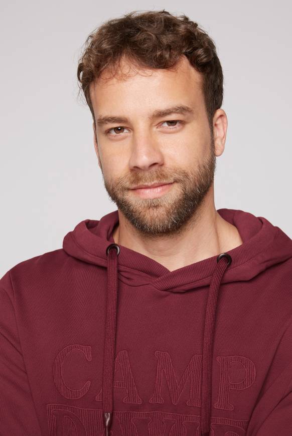 Soccx Hoodie mit tonigem Logo Artwork burgundy Top Angebot