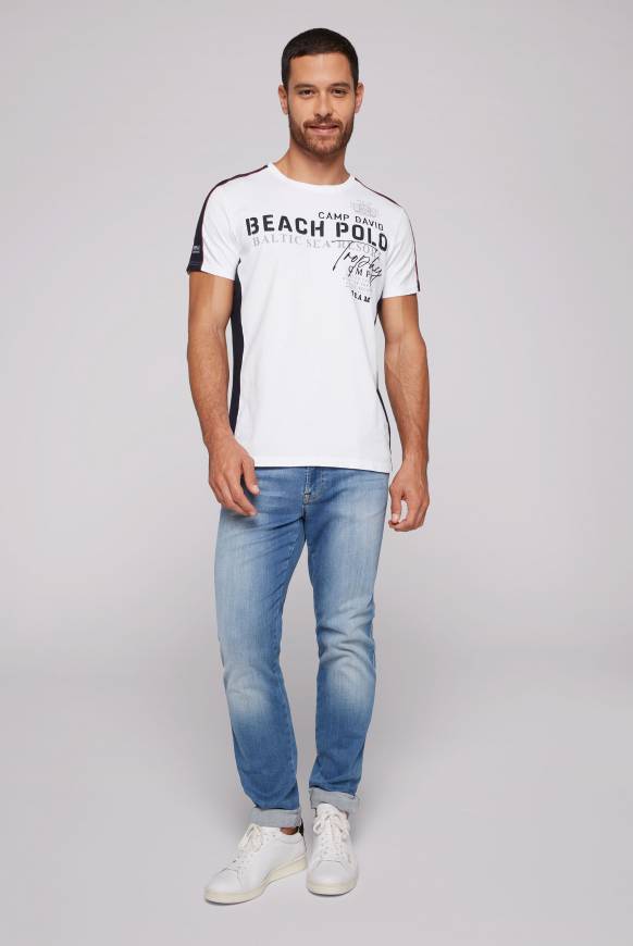 Soccx T-Shirt mit Color-Blocking und Artwork opticwhite Neuheiten