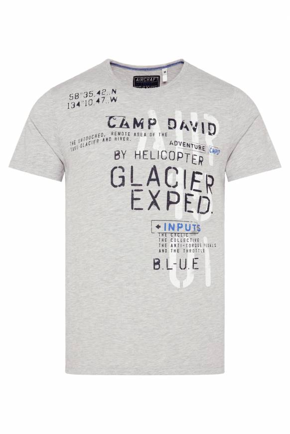 Soccx T-Shirt mit Print im Used Look granite melange Bestseller