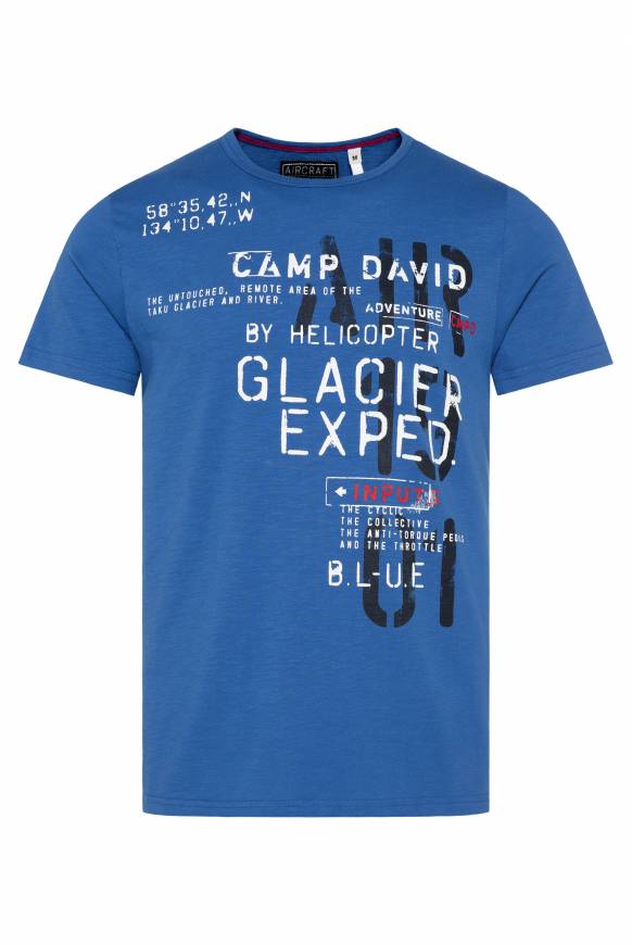 Soccx T-Shirt mit Print im Used Look strong blue Räumungsverkauf