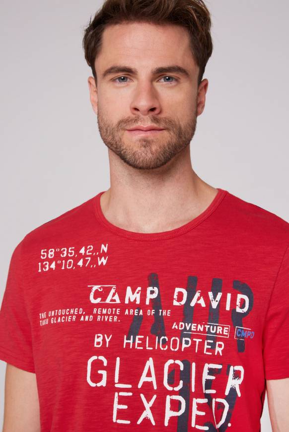 Soccx T-Shirt mit Print im Used Look flight red Kauf eins, bekomm eins gratis