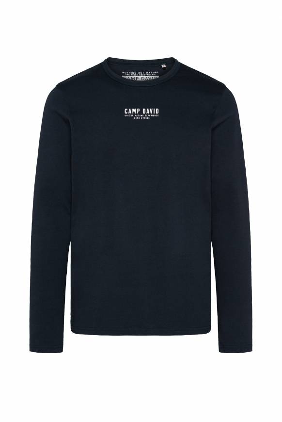 Soccx Longsleeve mit Logo Print blue navy Super Sparpreis