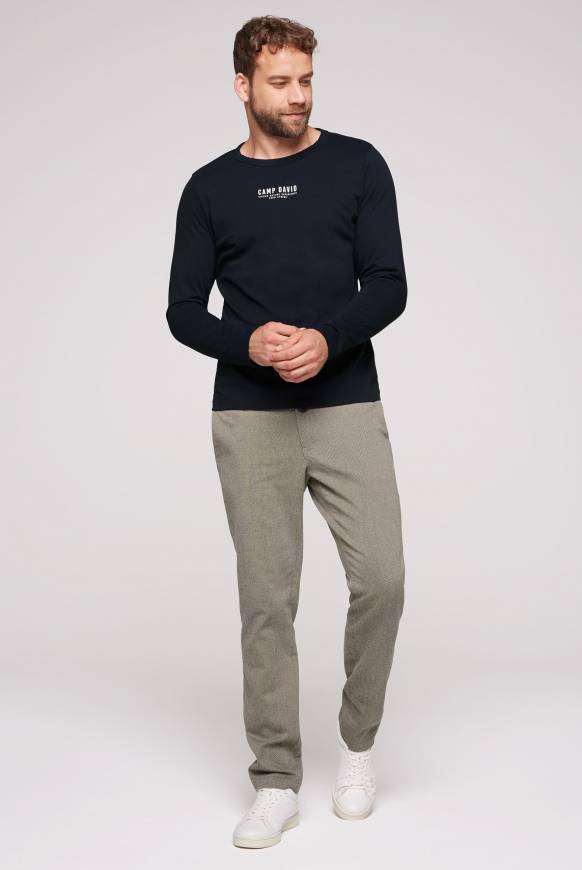 Soccx Longsleeve mit Logo Print blue navy Super Sparpreis