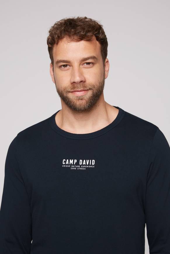Soccx Longsleeve mit Logo Print blue navy Super Sparpreis