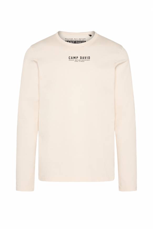 Soccx Longsleeve mit Logo Print ecru Wochenangebot