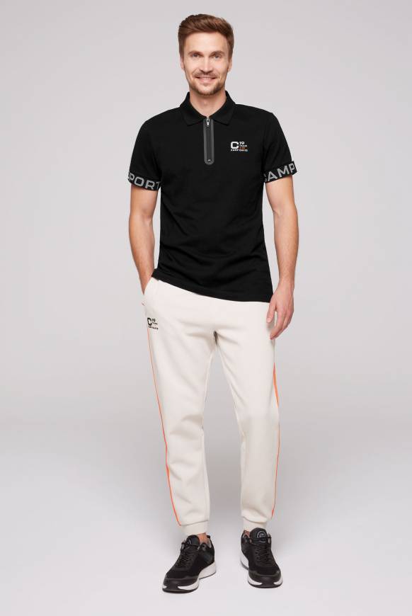Soccx Poloshirt mit Zipper und reflektierenden Prints black Outlet