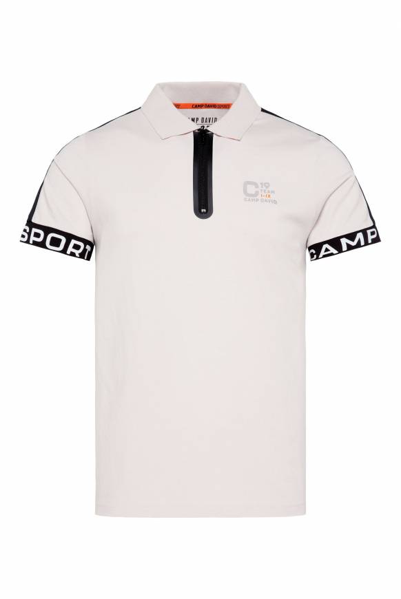 Soccx Poloshirt mit Zipper und reflektierenden Prints shell Auslauf