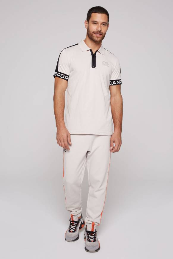Soccx Poloshirt mit Zipper und reflektierenden Prints shell Auslauf