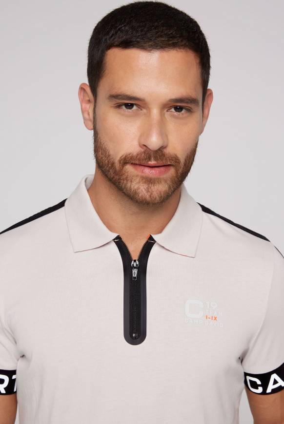 Soccx Poloshirt mit Zipper und reflektierenden Prints shell Auslauf