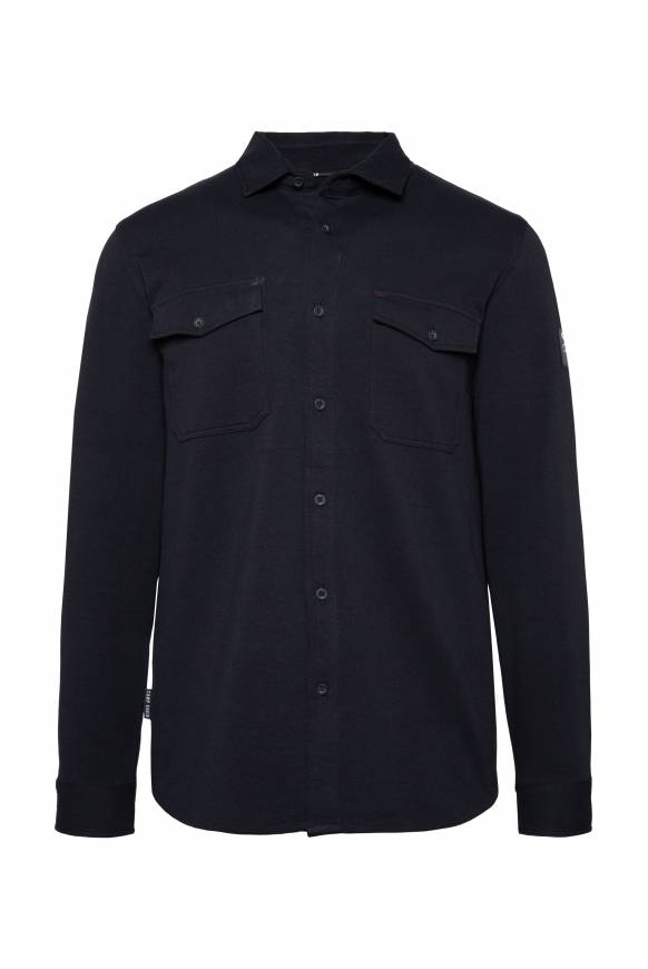Soccx Langarmhemd mit Klappentaschen blue navy Kostenloser Versand