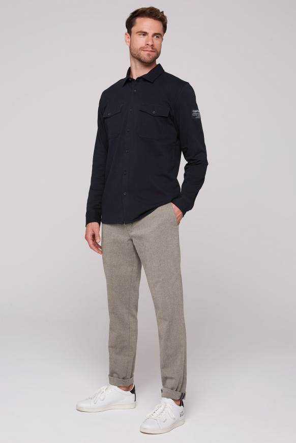 Soccx Langarmhemd mit Klappentaschen blue navy Kostenloser Versand
