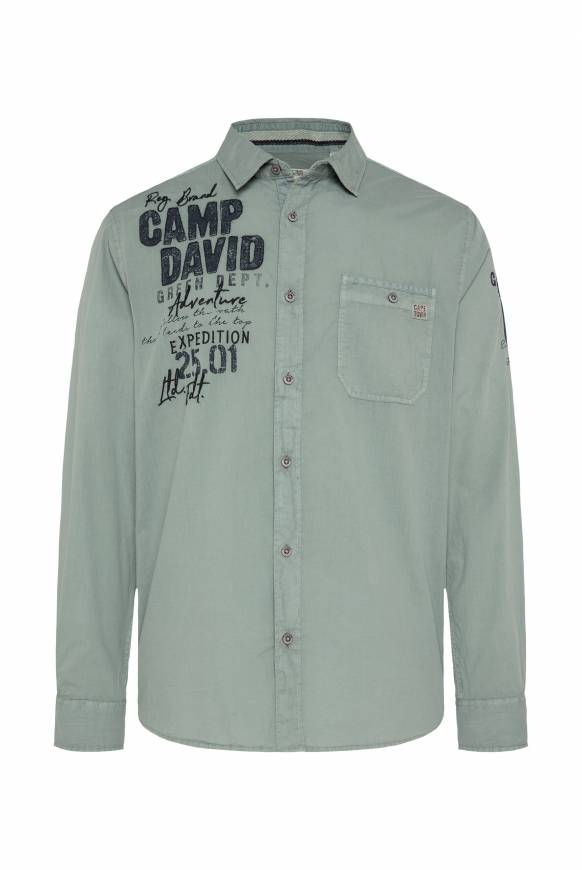 Soccx Langarmhemd mit Logo-Stickereien teal Fabrikpreis