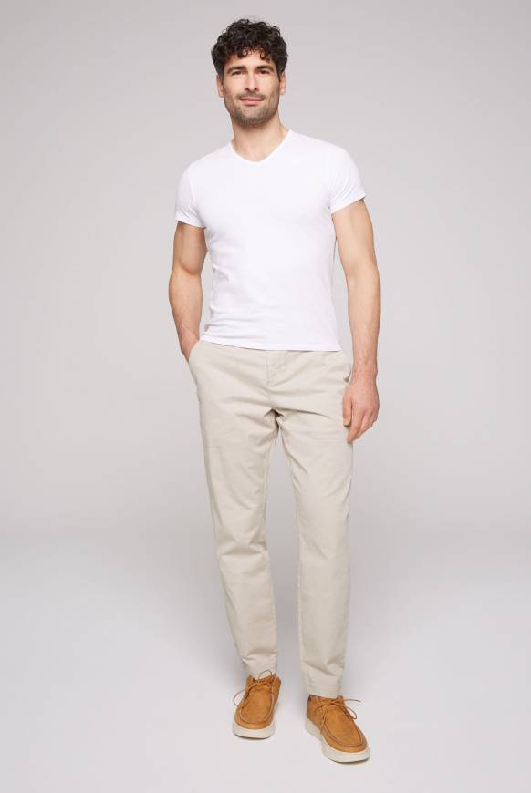 Soccx Hose mit Gummizug-Details cappuccino Online Outlet