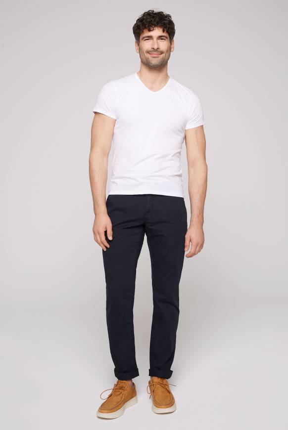 Soccx Chinohose Stone Washed blue navy Exklusive Angebote