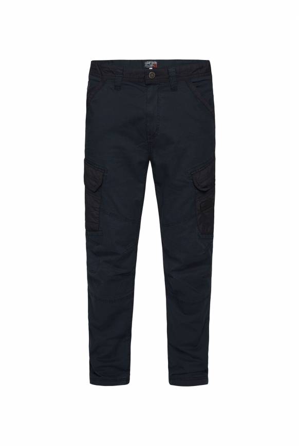 Soccx Cargohose mit Taschen im tonigen Materialmix blue navy Blitzangebot