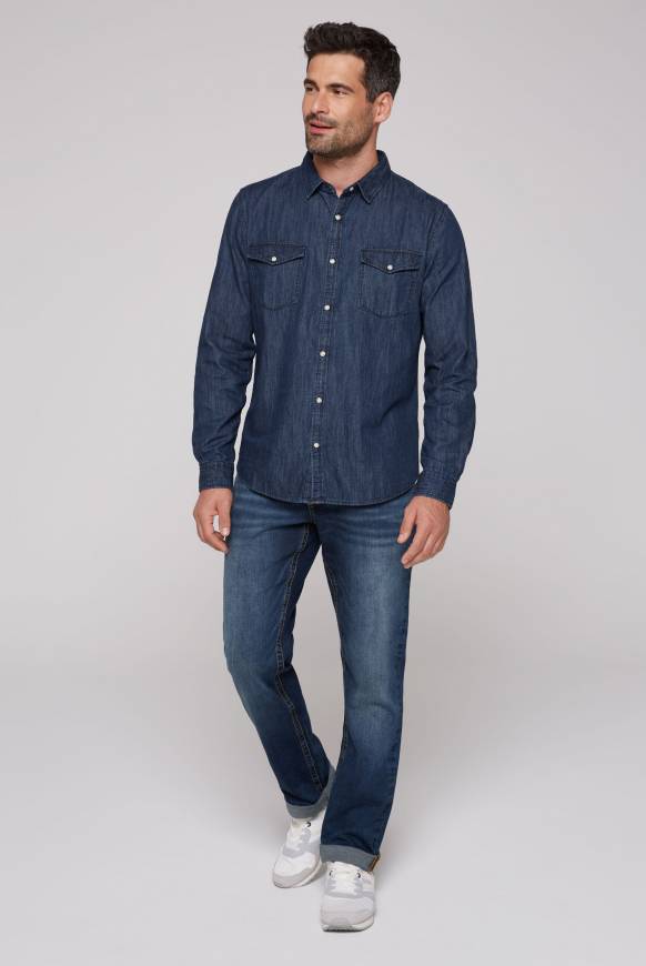 Soccx Jeanshemd Regular Fit blue vintage Tiefpreis